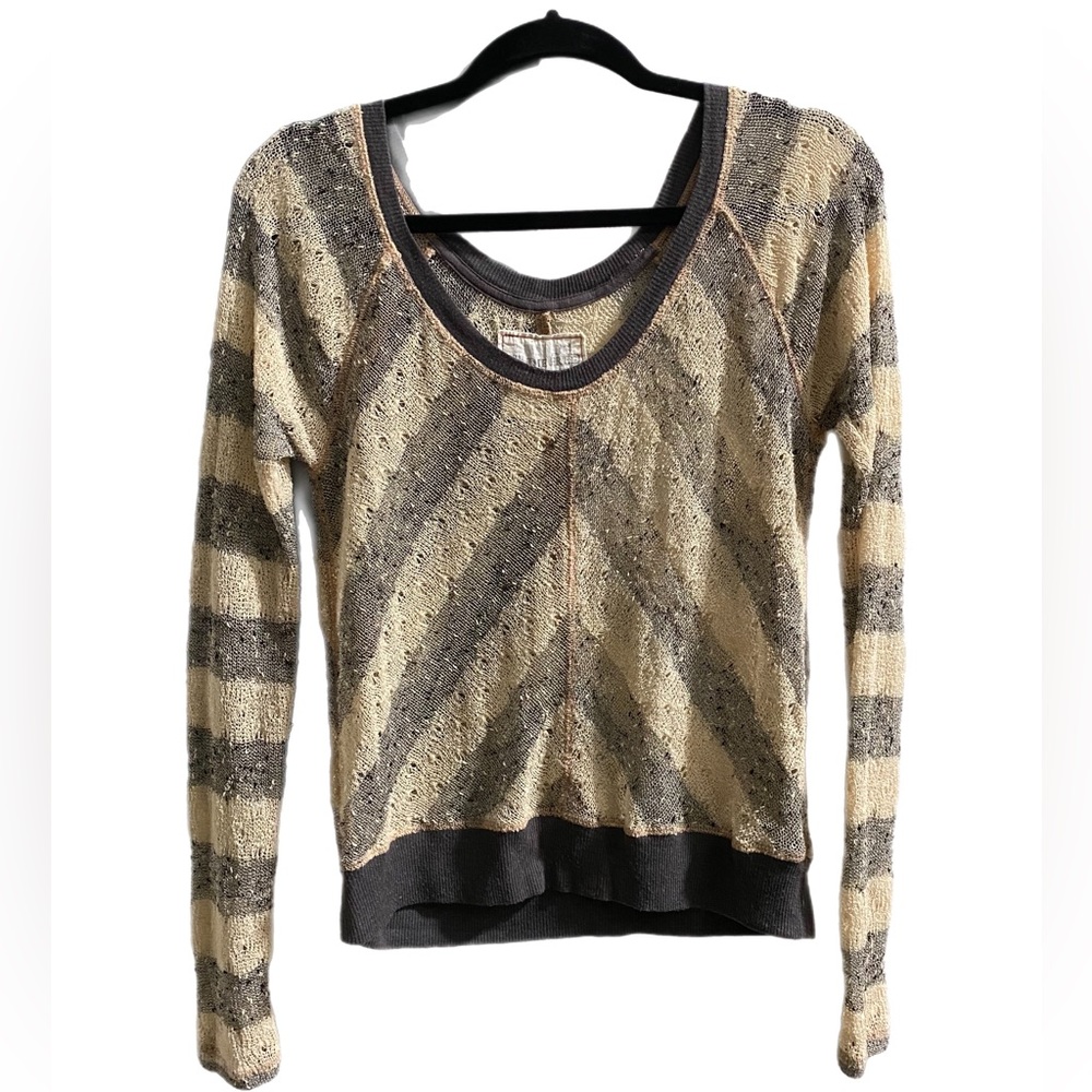 We The Free holey Sweater size Small beach fall sweater